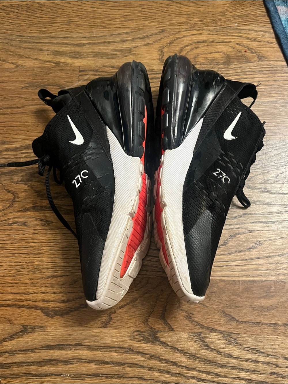 Nike Air Max 270 Men's Black White with Red Accents